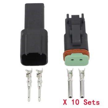 Black 10 Sets 2 Pin DJ3021Y-1.6-11/21 DT Connectors DT04-2P/DT06-2S Automobile waterproof wire electrical connector plug
Black 10 Sets 2 Pin DJ3021Y-1.6-11/21 DT Connectors DT04-2P/DT06-2S Automobile waterproof wire electrical connector plug