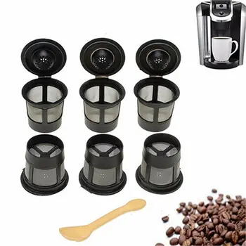 6PCS Reusable Nespresso Coffee Capsules Cup With Spoon Black Refillable Coffee Capsule Refilling Filter Coffeeware Gift
6PCS Reusable Nespresso Coffee Capsules Cup With Spoon Black Refillable Coffee Capsule Refilling Filter Coffeeware Gift