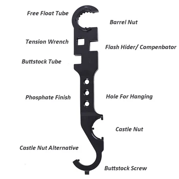 Hunting AR15 Combo Wrench Tool Castle Nut Buttstock Tube Tool Handguard Wrench Kits Barrel Nut Outdoor Rifle Gun Accessories 
Hunting AR15 Combo Wrench Tool Castle Nut Buttstock Tube Tool Handguard Wrench Kits Barrel Nut Outdoor Rifle Gun Accessories