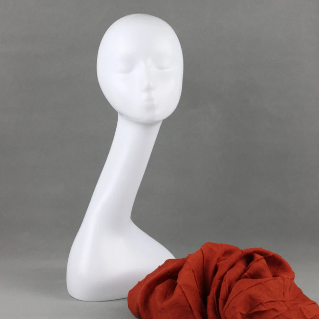 Female Manikin Head Models Mannequin Head Scarf Jewelry Glass Display Holder Hat Cap Display Stand Wig Stands Rack