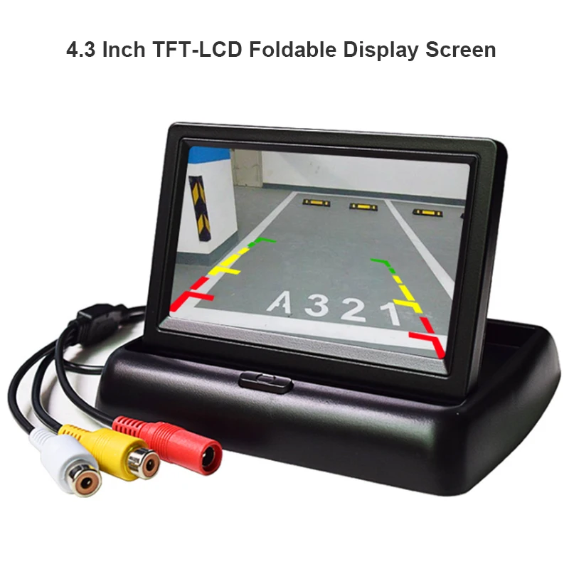 

4.3 inch Foldable Car Monitor Reverse Camera Parking System for Car Rearview Monitors TFT LCD Display Cameras NTSC PAL