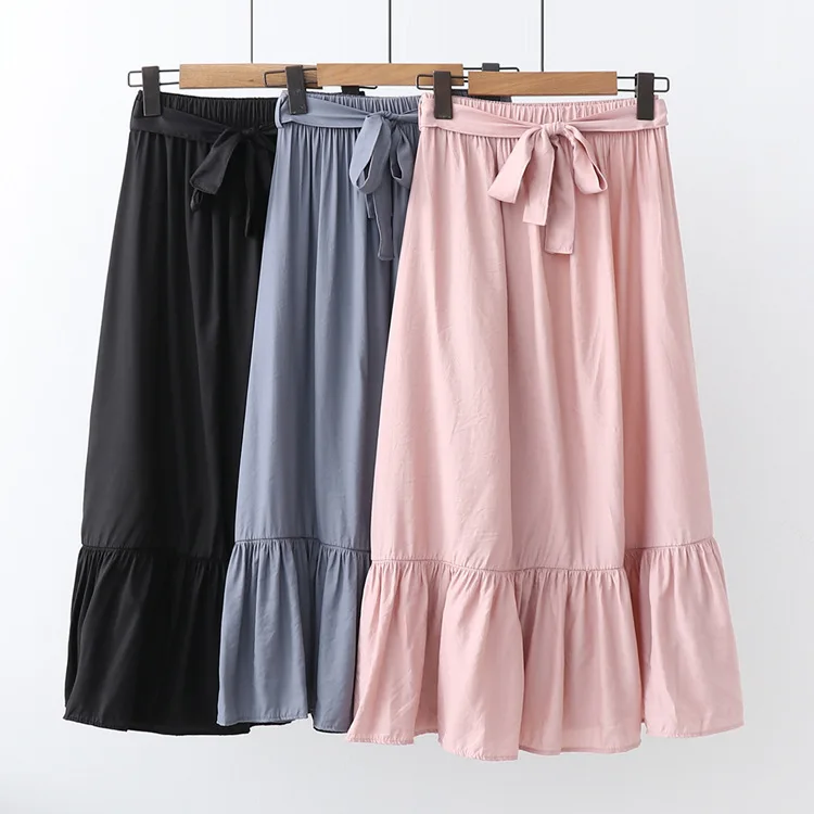 2019 Summer Wear College Style Sweet Versatile Hipster Student Elastic Waist Flounced with Drawstring Skirt
2019 Summer Wear College Style Sweet Versatile Hipster Student Elastic Waist Flounced with Drawstring Skirt