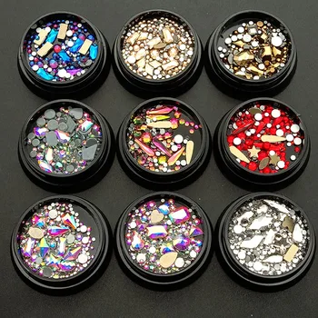 1Box Crystal Mixed Rhinestones Nail Art Decorations White AB Sparkly Stones Manicure Decorations Gems Diamonds Accessories
1Box Crystal Mixed Rhinestones Nail Art Decorations White AB Sparkly Stones Manicure Decorations Gems Diamonds Accessories