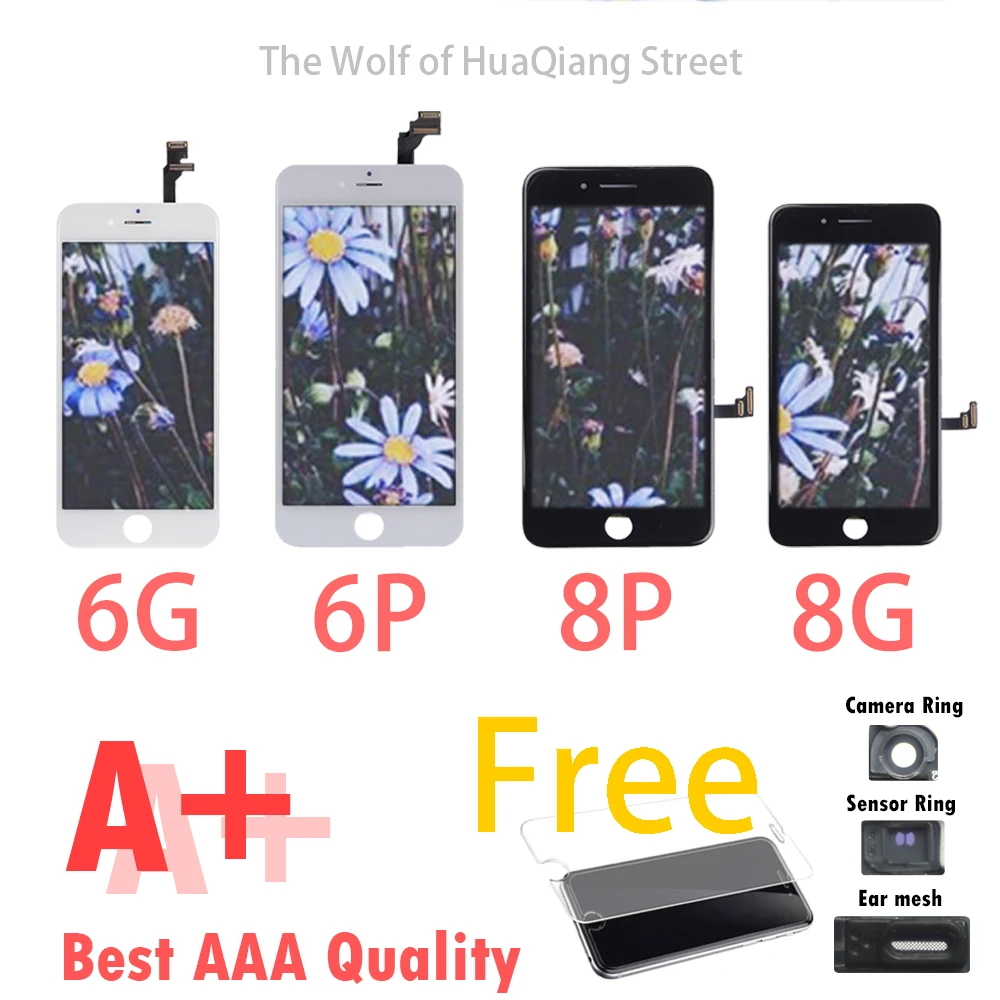 Grade AAA 100% Test Screen For iPhone 6G 6 Plus 8G 8 Plus LCD Display Replacement For iPhone 6 7 LCD Screen Digitizer Assembly
Grade AAA 100% Test Screen For iPhone 6G 6 Plus 8G 8 Plus LCD Display Replacement For iPhone 6 7 LCD Screen Digitizer Assembly
