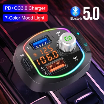 JINSERTA PD 3.0 Quick Charge Car Charger with FM Transmitter Bluetooth 5.0 Handsfree FM Modulator Fast USB Car Charger
JINSERTA PD 3.0 Quick Charge Car Charger with FM Transmitter Bluetooth 5.0 Handsfree FM Modulator Fast USB Car Charger