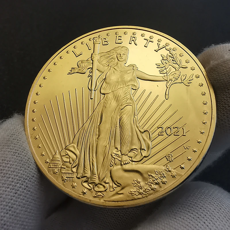 Соединенные Штаты Америки 2021 2011 г. точная копия золотых монет Liberty 1 унция двойной