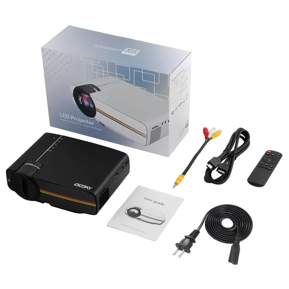OCDAY Portable Lightweight HDMI Adjustable Cost-efficient Multi-media Home Theater LCD Imaging HD LED Digital Projector black
OCDAY Portable Lightweight HDMI Adjustable Cost-efficient Multi-media Home Theater LCD Imaging HD LED Digital Projector black