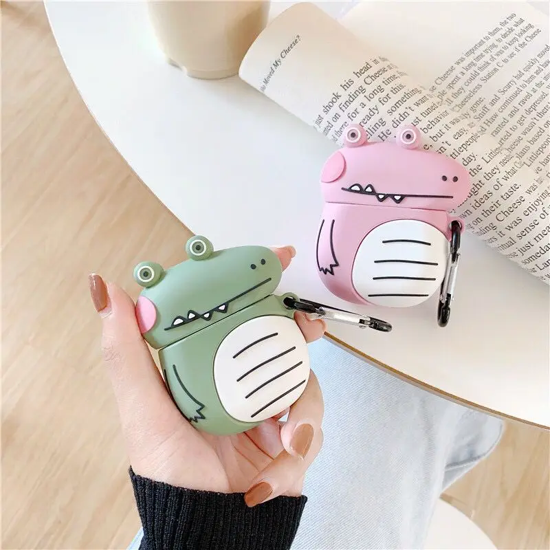3D Cute Alligator Silicone Case For Airpods2 Bluetooth Wireless Earphone Charging Case Cartoon Cover Etui Bags for Airpods 1 2
3D Cute Alligator Silicone Case For Airpods2 Bluetooth Wireless Earphone Charging Case Cartoon Cover Etui Bags for Airpods 1 2