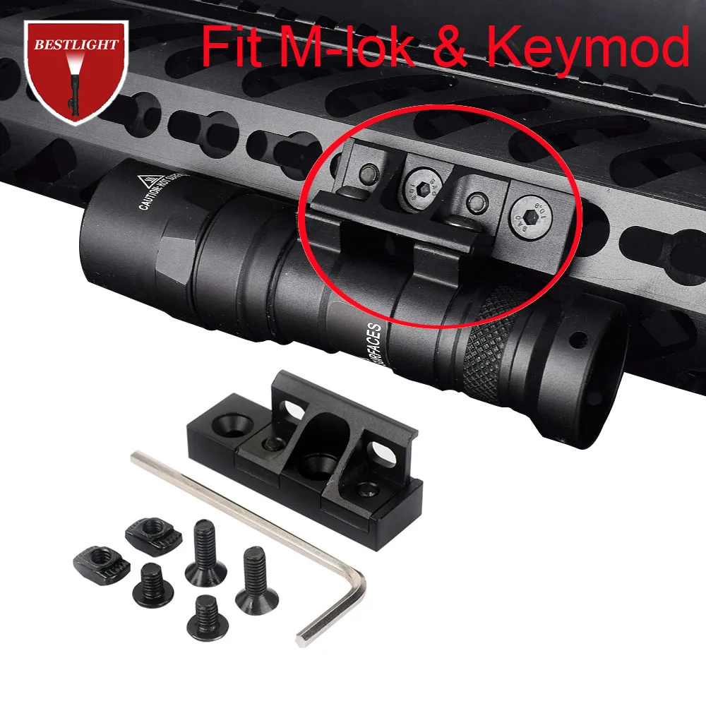 Тактическое фонарик для оружия крепление M-lok Keymod Rollover Picatinny фонарика Surfire M300 M600 M300V