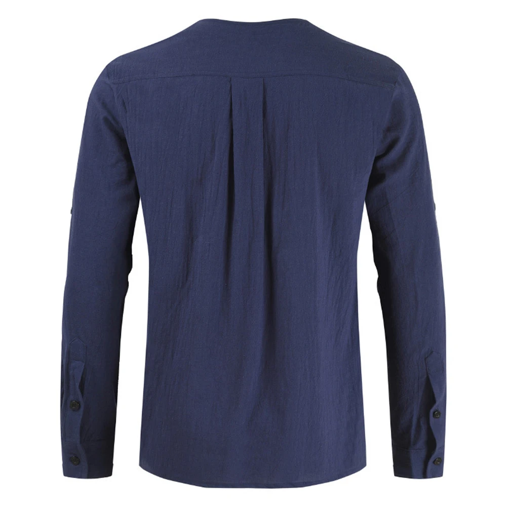 4xl Viking Shirt Lace up V Neck Long Sleeve