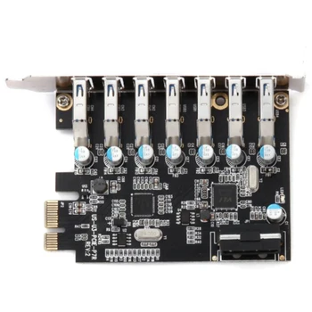 PCI-E Express Adapter Mini SuperSpeed Black Expansion Card Internal 5V 4 Pin Add On Hub 7 Port Desktop USB 3.0
PCI-E Express Adapter Mini SuperSpeed Black Expansion Card Internal 5V 4 Pin Add On Hub 7 Port Desktop USB 3.0