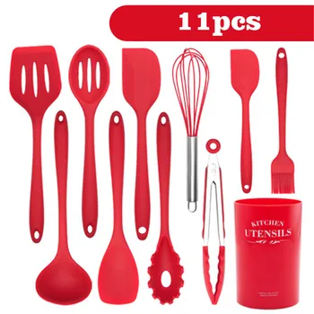 10 / 11 Pcs Heat Resistant Silicone Cookware Set Nonstick Cooking Tools Kitchen Baking Tool Kit Utensils Kitchen Accessories
10 / 11 Pcs Heat Resistant Silicone Cookware Set Nonstick Cooking Tools Kitchen Baking Tool Kit Utensils Kitchen Accessories