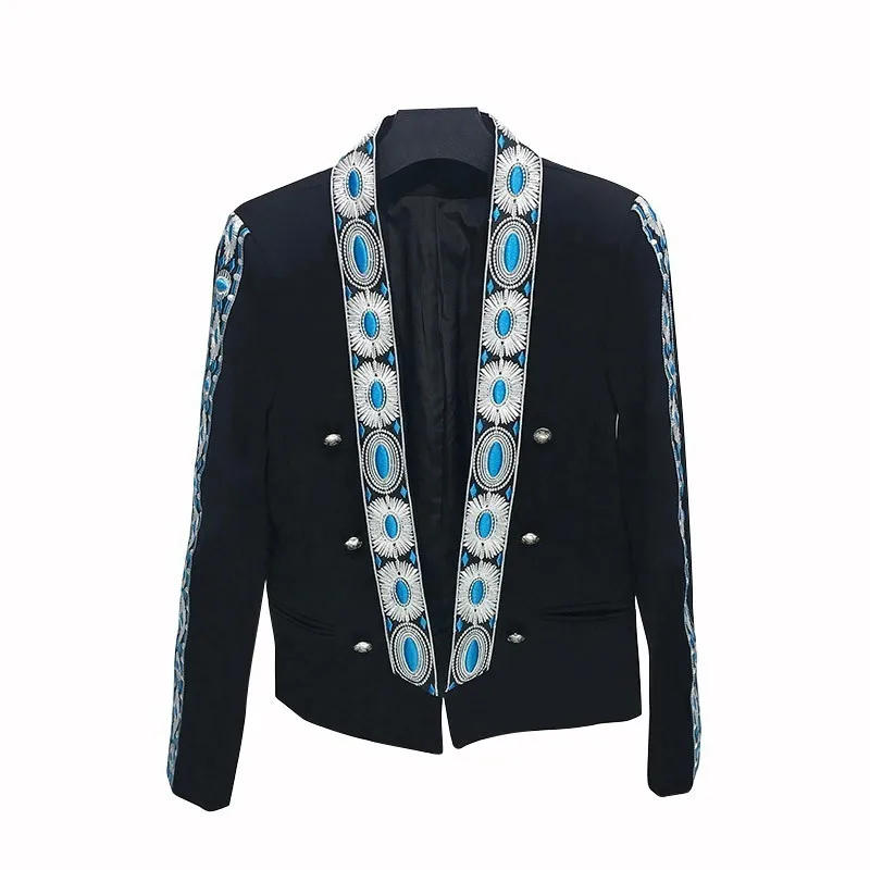 Embroidery Man's 2020 Autumn Hairstyle Division Handsome Small Suit Man Filming Performance Photography slim fit Coat
Embroidery Man's 2020 Autumn Hairstyle Division Handsome Small Suit Man Filming Performance Photography slim fit Coat