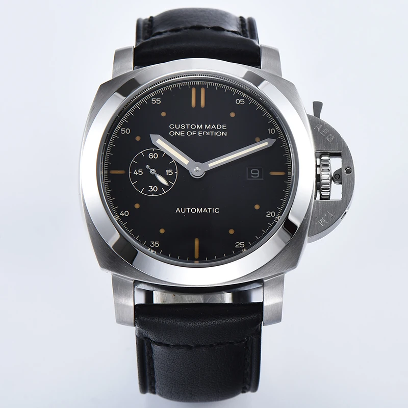 44MM Watch Men Stainless Steel Case Seagull Automatic Movement Luminous Date Watch Men's Clock Military Leather Strap
44MM Watch Men Stainless Steel Case Seagull Automatic Movement Luminous Date Watch Men's Clock Military Leather Strap