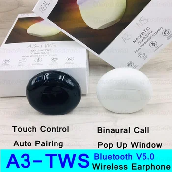 A3 Bluetooth 5.0 Earphone TWS Stereo Wireless Earbuds Auto Pairing In-Ear Headset Touch Control Earbud Pop Up A3-TWS
A3 Bluetooth 5.0 Earphone TWS Stereo Wireless Earbuds Auto Pairing In-Ear Headset Touch Control Earbud Pop Up A3-TWS