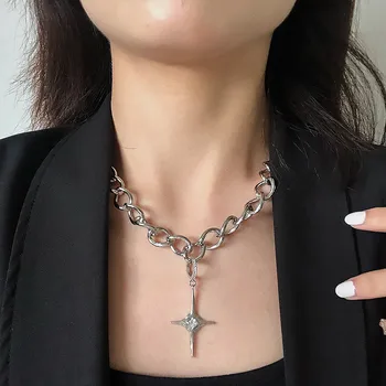 Vintage Cross Pendant Choker Pave Cubic Zircon Hip Hop Necklace Jewelry With Cuban Link Clavicle Chain For Women Gift
Vintage Cross Pendant Choker Pave Cubic Zircon Hip Hop Necklace Jewelry With Cuban Link Clavicle Chain For Women Gift