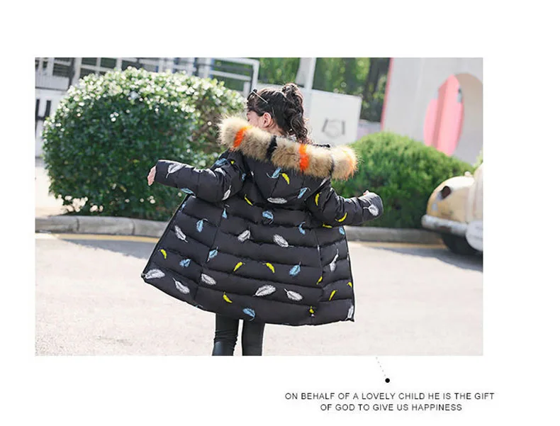 Girls Winter Coats Kids 2019 Winter Jacket For Girls Cotton-padded Clothes Children's Hooded Velour Girls Jackets Outwear 3-12t
