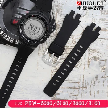 Waterproof rubber strap for Casio PRW-6000/PRW-6100/3000/3100 black men's Watch band
Waterproof rubber strap for Casio PRW-6000/PRW-6100/3000/3100 black men's Watch band