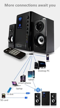 New Bluetooth 4.2 Combination Subwoofer Output Power 80W Bookshelf Computer HIFI Stereo Sound Column CD DVD Player Home Theater
New Bluetooth 4.2 Combination Subwoofer Output Power 80W Bookshelf Computer HIFI Stereo Sound Column CD DVD Player Home Theater