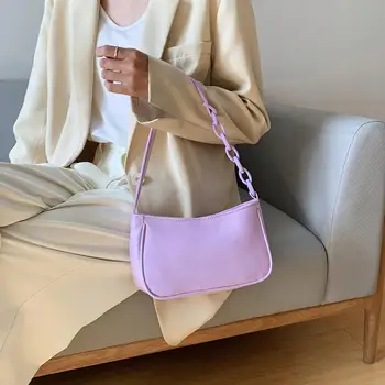 Casual PU Leather Sling Handbag Purse Women Elegant Chain Shoulder Crossbody Bag Popular Simple Female Daily Bag 
Casual PU Leather Sling Handbag Purse Women Elegant Chain Shoulder Crossbody Bag Popular Simple Female Daily Bag