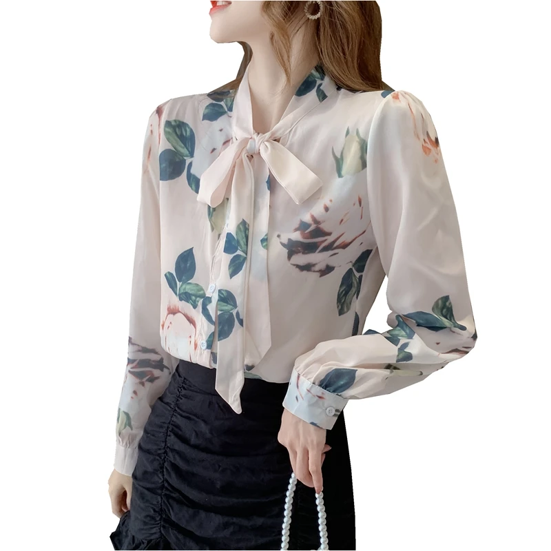 Fashion women Spring Autumn ribbon tied flower pattern printing career elegant full sleeve office lady Chiffon shirts tops
Fashion women Spring Autumn ribbon tied flower pattern printing career elegant full sleeve office lady Chiffon shirts tops