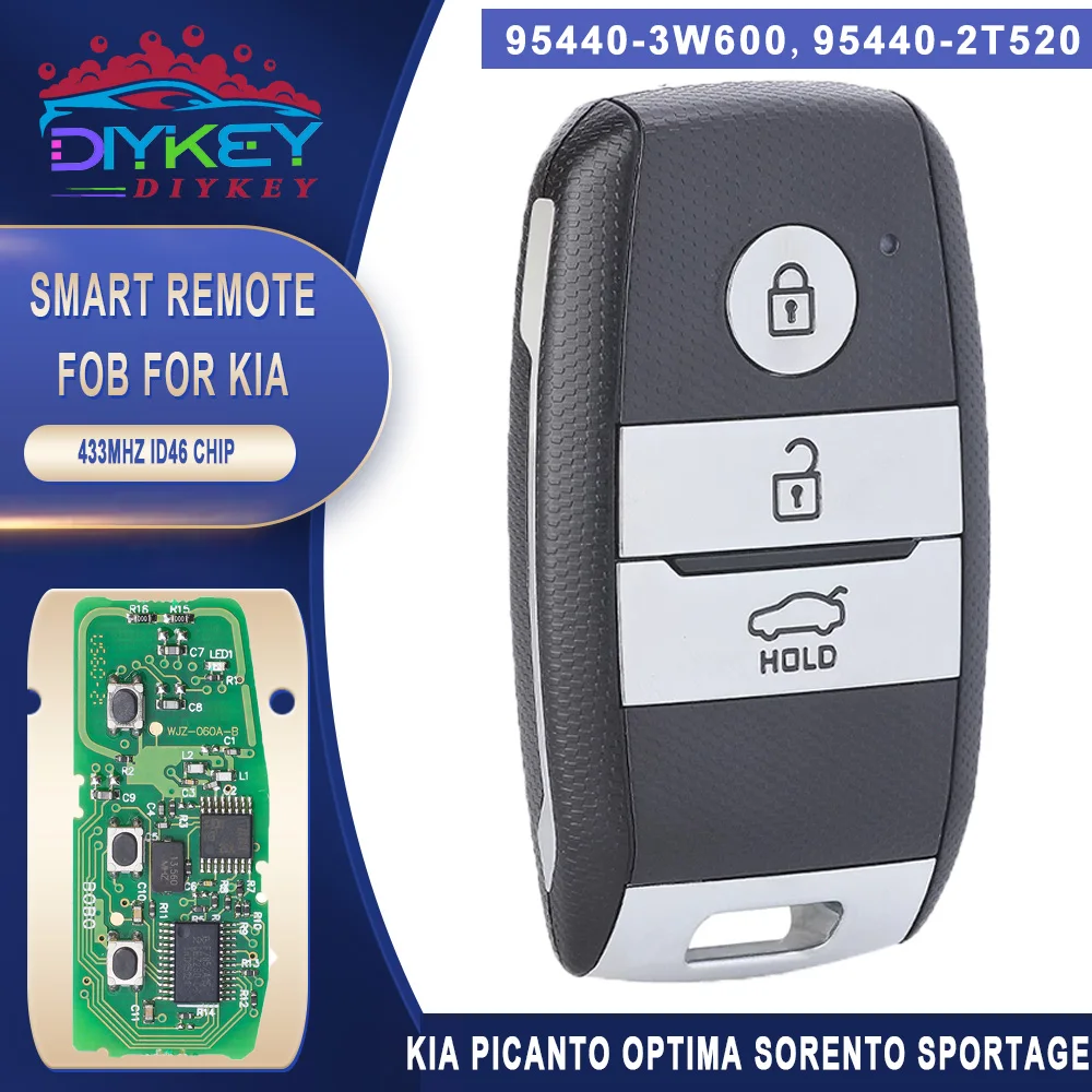 DIYKEY 95440-3W600,95440-2T520 433MHz PCF7952 ID46 Chip Remote Car Key for 2014 2015 2016 Kia Picanto Optima Sorento Sportage
DIYKEY 95440-3W600,95440-2T520 433MHz PCF7952 ID46 Chip Remote Car Key for 2014 2015 2016 Kia Picanto Optima Sorento Sportage