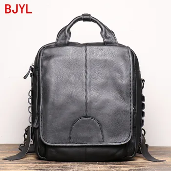 New Men's genuine Leather backpack Hand bag Soft black Real-leather Shoulder Bag men Large Capacity Computer Backpack
New Men's genuine Leather backpack Hand bag Soft black Real-leather Shoulder Bag men Large Capacity Computer Backpack