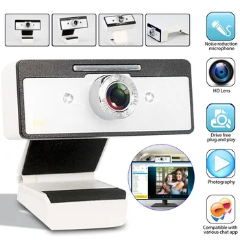 360 Degree Rotatable Web Camera Wide Compatibility Auto Focus Computer Laptop Webcams Camera With Noise Reduction Microphone
360 Degree Rotatable Web Camera Wide Compatibility Auto Focus Computer Laptop Webcams Camera With Noise Reduction Microphone