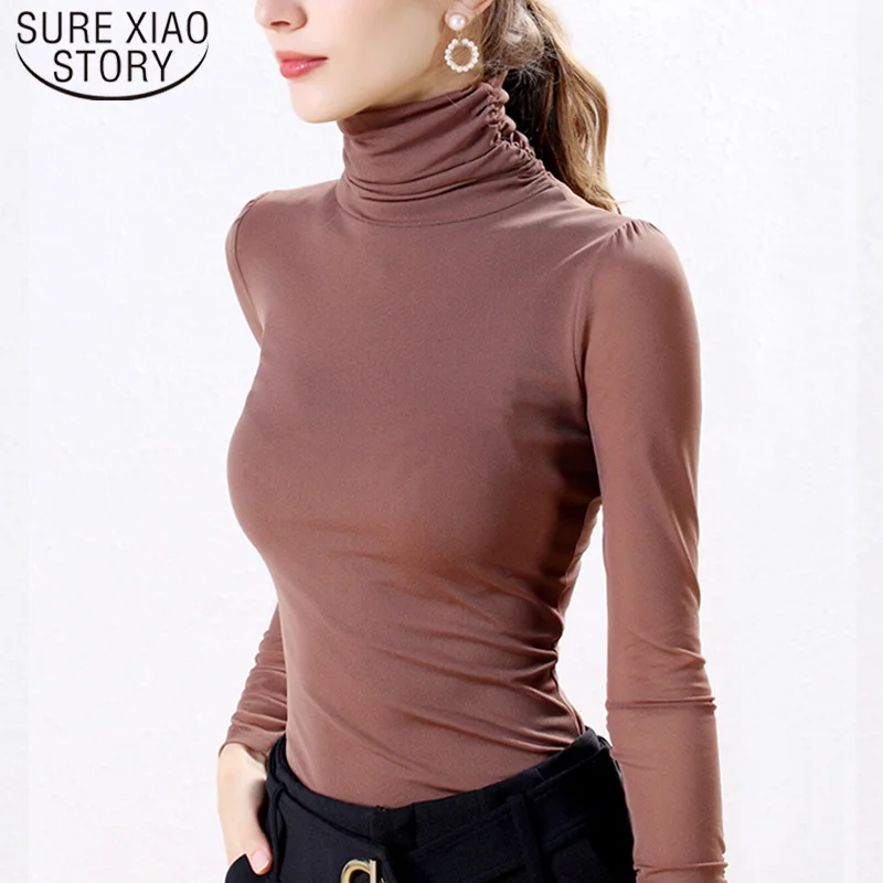 2021 Long Sleeve Turtleneck Solid Shirts Ladies Tops and Blouses Roupas Feminina Blouses Woman Womens Tops and Blouses 5906 50
2021 Long Sleeve Turtleneck Solid Shirts Ladies Tops and Blouses Roupas Feminina Blouses Woman Womens Tops and Blouses 5906 50