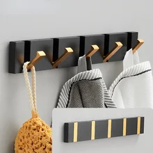 Folding Towel Hanger 2ways Installation Wall Hooks Coat Clothes Holder for Bathroom Kitchen Bedroom Hallway, Black Gold
Folding Towel Hanger 2ways Installation Wall Hooks Coat Clothes Holder for Bathroom Kitchen Bedroom Hallway, Black Gold