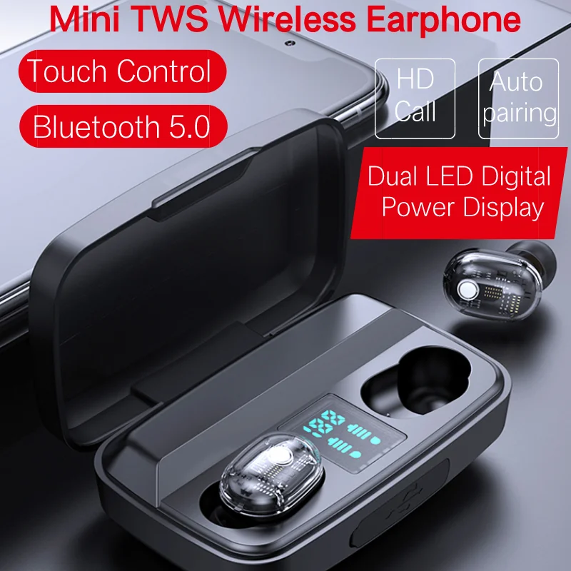 Touch Control TWS buds Bluetooth Earphone Wireless airdot Earbuds with LED Power Disply for Xiaomi redmi samsung Galaxy Phones
Touch Control TWS buds Bluetooth Earphone Wireless airdot Earbuds with LED Power Disply for Xiaomi redmi samsung Galaxy Phones