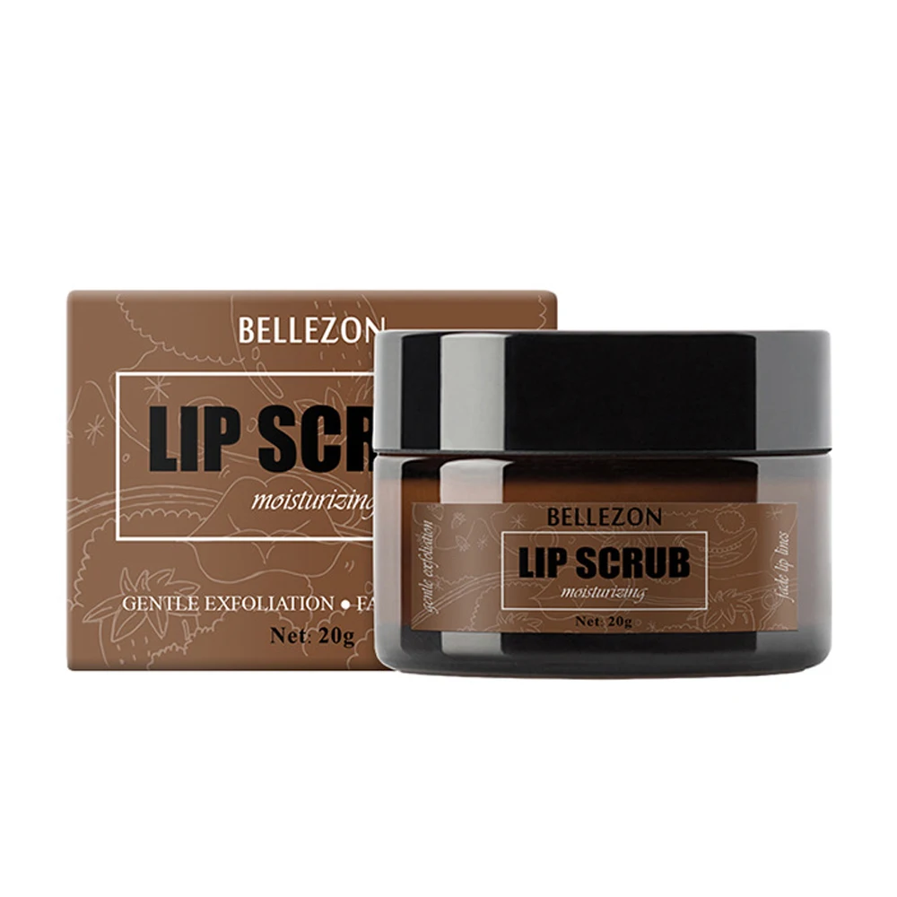 

20g Brown Sugar Lip Scrub Exfoliates Dead Skin and Nourishing Moisturizing Lip Balm Cream Makeup Lipstick for Lips Care
