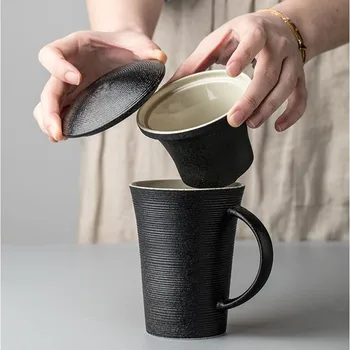 Large Capacity Creative Mug With Lid Three-pieces Set Custom Ceramic Filter Cup With Liner Simple Coffee Mug Travel Office Cup
Large Capacity Creative Mug With Lid Three-pieces Set Custom Ceramic Filter Cup With Liner Simple Coffee Mug Travel Office Cup