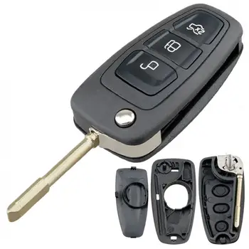 3 Buttons Car Key Fob Case Shell with FO21 Blade Flip Folding Remote Cover Fit for Ford Focus Mk1 Mondeo Transit Connect