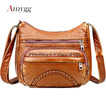 Brand Designer Women Messenger Bags Rivets Crossbody Soft PU Leather Shoulder Bag Multi-pocket High Quality Fashion Women Bag
Brand Designer Women Messenger Bags Rivets Crossbody Soft PU Leather Shoulder Bag Multi-pocket High Quality Fashion Women Bag
