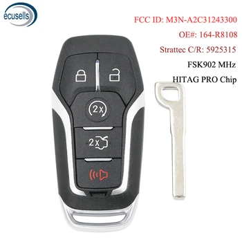 4+1 Button Smart Remote Key FSK902 MHz HITAG PRO FCCID: M3N-A2C31243300 For Ford Fusion Explorer edge Mustang 2013-2017
4+1 Button Smart Remote Key FSK902 MHz HITAG PRO FCCID: M3N-A2C31243300 For Ford Fusion Explorer edge Mustang 2013-2017
