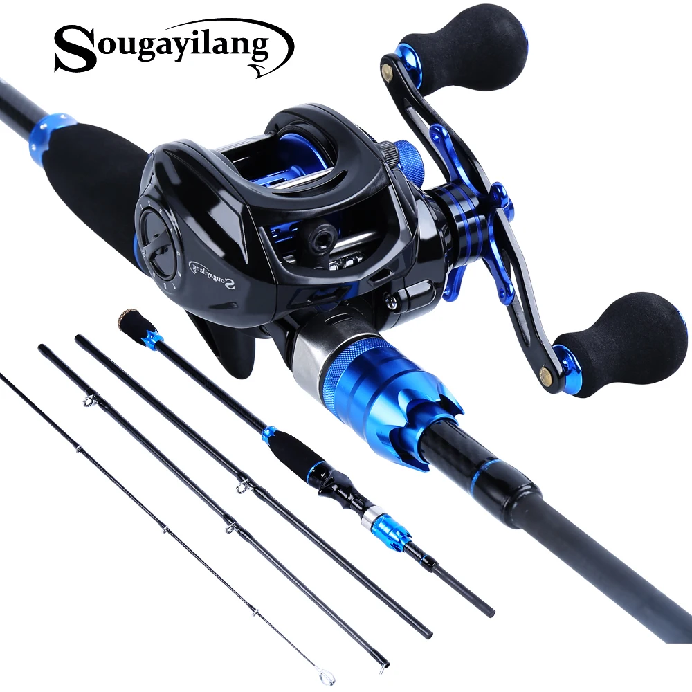 Sougayilang 2.1m Fishing Pole and Baitcasting Reel Combo Carbon 4 Sections Sea Casting Lure Rod and Casting Fishing Wheels Set
Sougayilang 2.1m Fishing Pole and Baitcasting Reel Combo Carbon 4 Sections Sea Casting Lure Rod and Casting Fishing Wheels Set