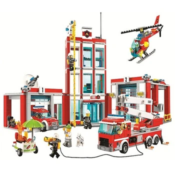958pcs The Fire Station Building Block Brick for Children Birthday Gift Compatible with City Police Model Kids Toys
958pcs The Fire Station Building Block Brick for Children Birthday Gift Compatible with City Police Model Kids Toys