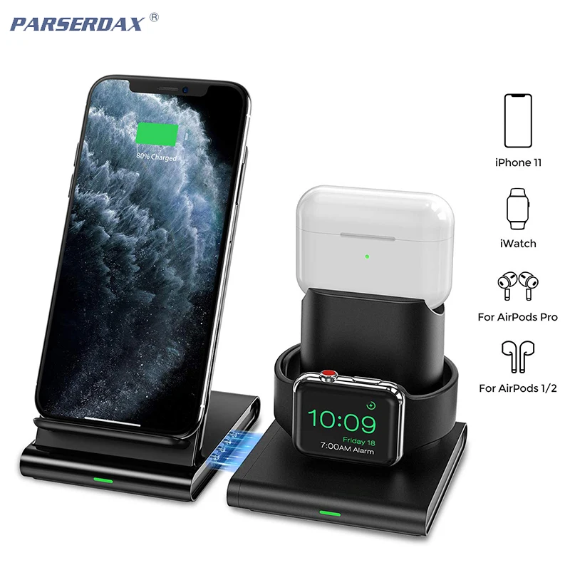 3 in 1 10W Fast Qi Wireless Charger Magnetic Dock For Apple Watch 5 4 3 AirPods Pro Charging Station For iPhone 11 XS Max XR X 8
3 in 1 10W Fast Qi Wireless Charger Magnetic Dock For Apple Watch 5 4 3 AirPods Pro Charging Station For iPhone 11 XS Max XR X 8