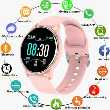 Women Smart Watch Real-time Weather Forecast Activity Tracker Heart Rate Monitor Sports Ladies Smart Watch Men For Android IOS
Women Smart Watch Real-time Weather Forecast Activity Tracker Heart Rate Monitor Sports Ladies Smart Watch Men For Android IOS