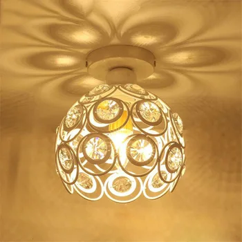 

Crystal Ceiling Lamps Chandelier Modern K9 E27 Surface Mount Gold Home Light for Hallway Aisle Hotel Balcony Plafon Luminaire