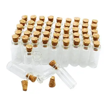 

10pcs Mini Glass Bottles Clear Drifting Bottles Christmas Small Wishing Bottles With Cork Stoppers For Wedding Birthday Party