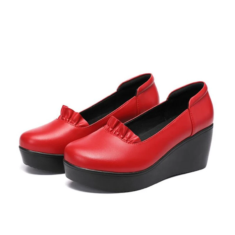 New 2020 Autumn Mother Shoes Shallow Round Toe Women Pumps Medium Heels Platform Shoes Split Leather Pumps For Ladies Slip On
New 2020 Autumn Mother Shoes Shallow Round Toe Women Pumps Medium Heels Platform Shoes Split Leather Pumps For Ladies Slip On