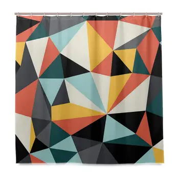 Unique Shower Curtain Cubist Art with Several Multicolored Geometrical Shapes Forming Unified Work Eco-Friendly with 12 Hooks in
Unique Shower Curtain Cubist Art with Several Multicolored Geometrical Shapes Forming Unified Work Eco-Friendly with 12 Hooks in