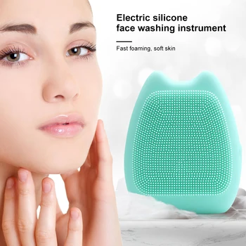 Electric Silicone Facial Cleanser Cleansing Brush Vibration Face Cleaner Machine Washing Skin Care Massager Portable Face Cleane
Electric Silicone Facial Cleanser Cleansing Brush Vibration Face Cleaner Machine Washing Skin Care Massager Portable Face Cleane