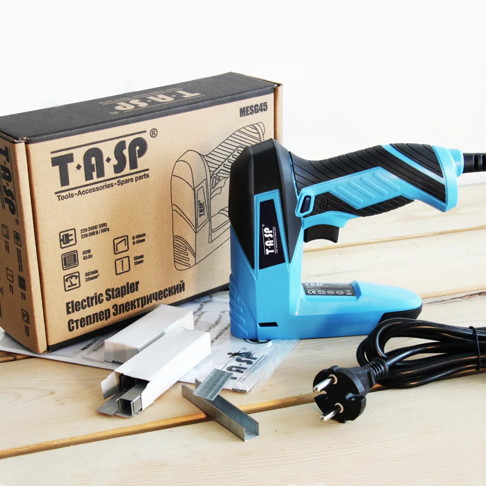 Pistola clavadora eléctrica y grapadora TASP 230V 2 en 1 para muebles y carpinteria (220V 45W)