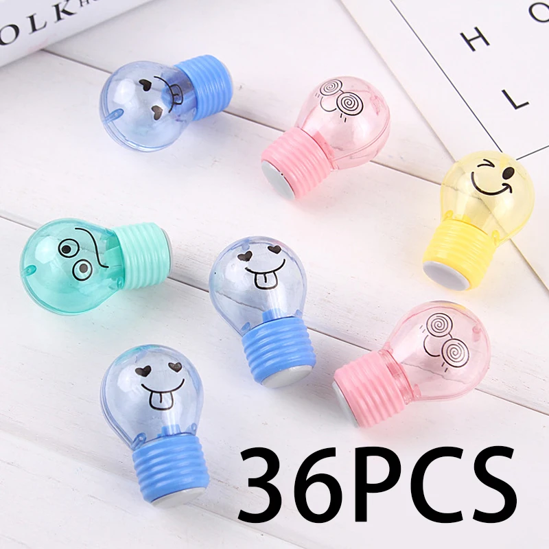36pcs Creative Stationery Small Bulb Shape Pencil Sharpener Single Hole Random Colors) 3 Years Old Standard
36pcs Creative Stationery Small Bulb Shape Pencil Sharpener Single Hole Random Colors) 3 Years Old Standard