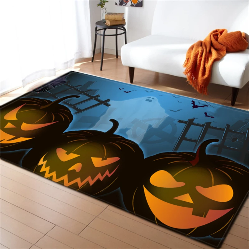 Dywany 3D dywaniki do sypialni dyniowa wiedźma gotyckie duże dywany Halloween antypoślizgowy dywanik podłogowy ozdoba na drzwi domu maty - Wianko - 4