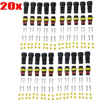 20pcs Waterproof Car Wire Connectors Set Superseal 2-pin Plug Electrical Connection Plug Kit For Motorcycle Marine Boats
20pcs Waterproof Car Wire Connectors Set Superseal 2-pin Plug Electrical Connection Plug Kit For Motorcycle Marine Boats