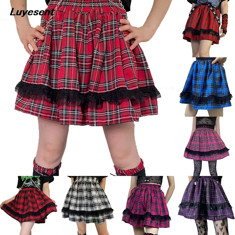 Korean Fashion Lolita Y2k Girl Skirt Japanese Lady Plaid Mini Pleated Skirts Lace Gothic Sexy Midi Summer Cool Sweet Clothes
Korean Fashion Lolita Y2k Girl Skirt Japanese Lady Plaid Mini Pleated Skirts Lace Gothic Sexy Midi Summer Cool Sweet Clothes